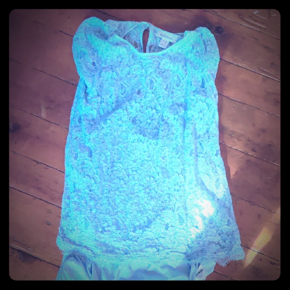 Blue maternity top